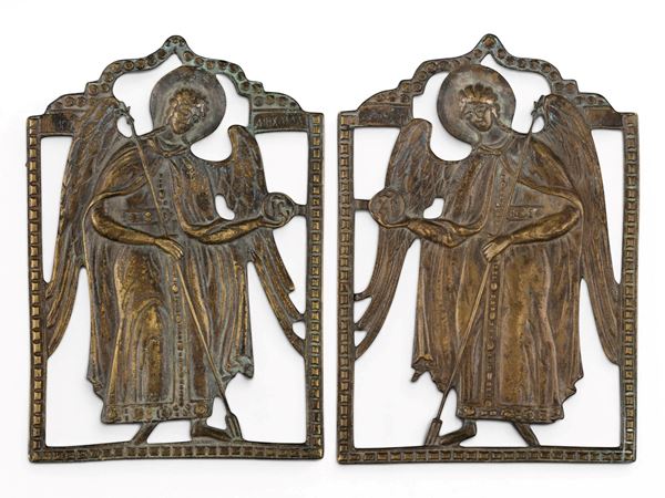Coppia di icone raffiguranti gli Arcangeli Gabriele e Michele 