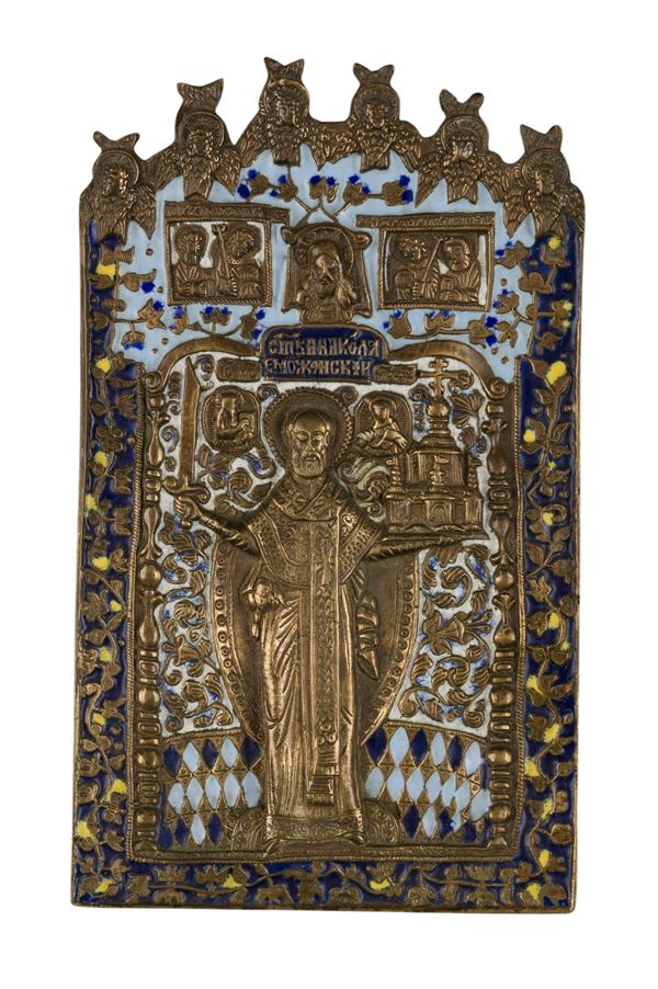 Travel icon depicting Saint Nicholas of Mozajsk