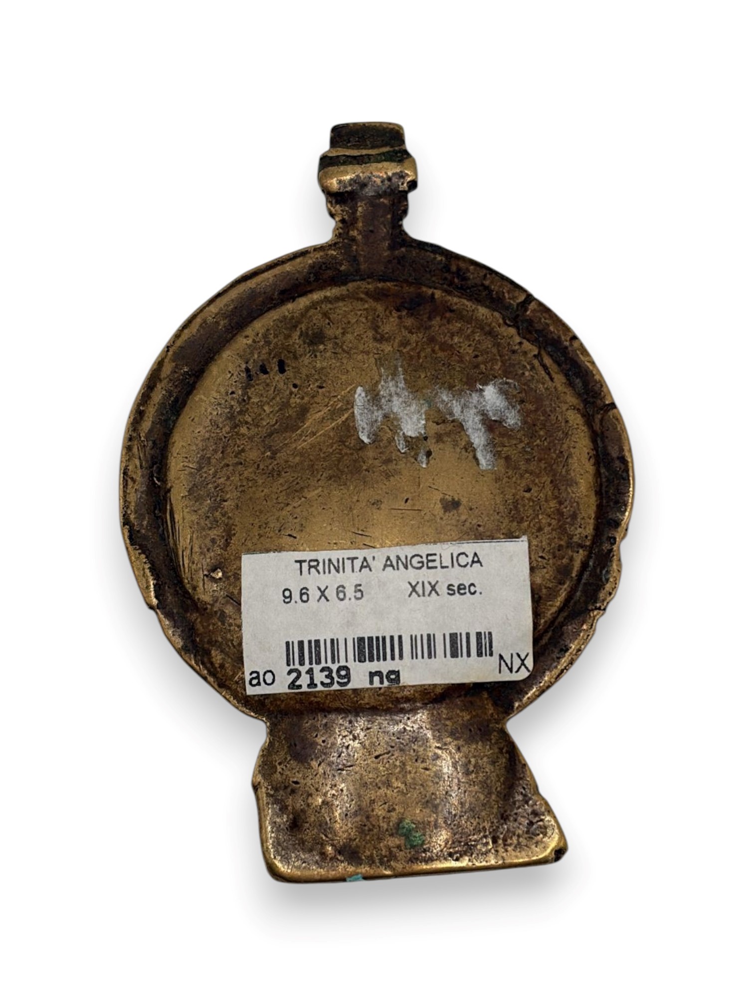 Icona pettorale raffigurante l’allegoria della Trinità, fusione in bronzo, XIX secolo