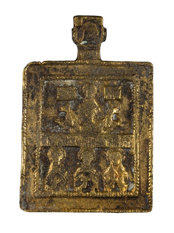 Pectoral icon depicting the Holy Elect and God the Father