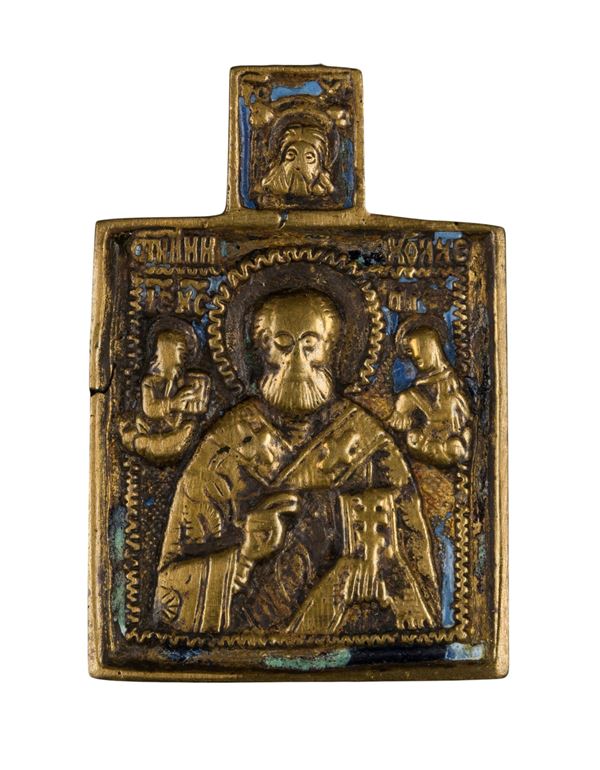 Pectoral icon depicting Saint Nicholas of Myra