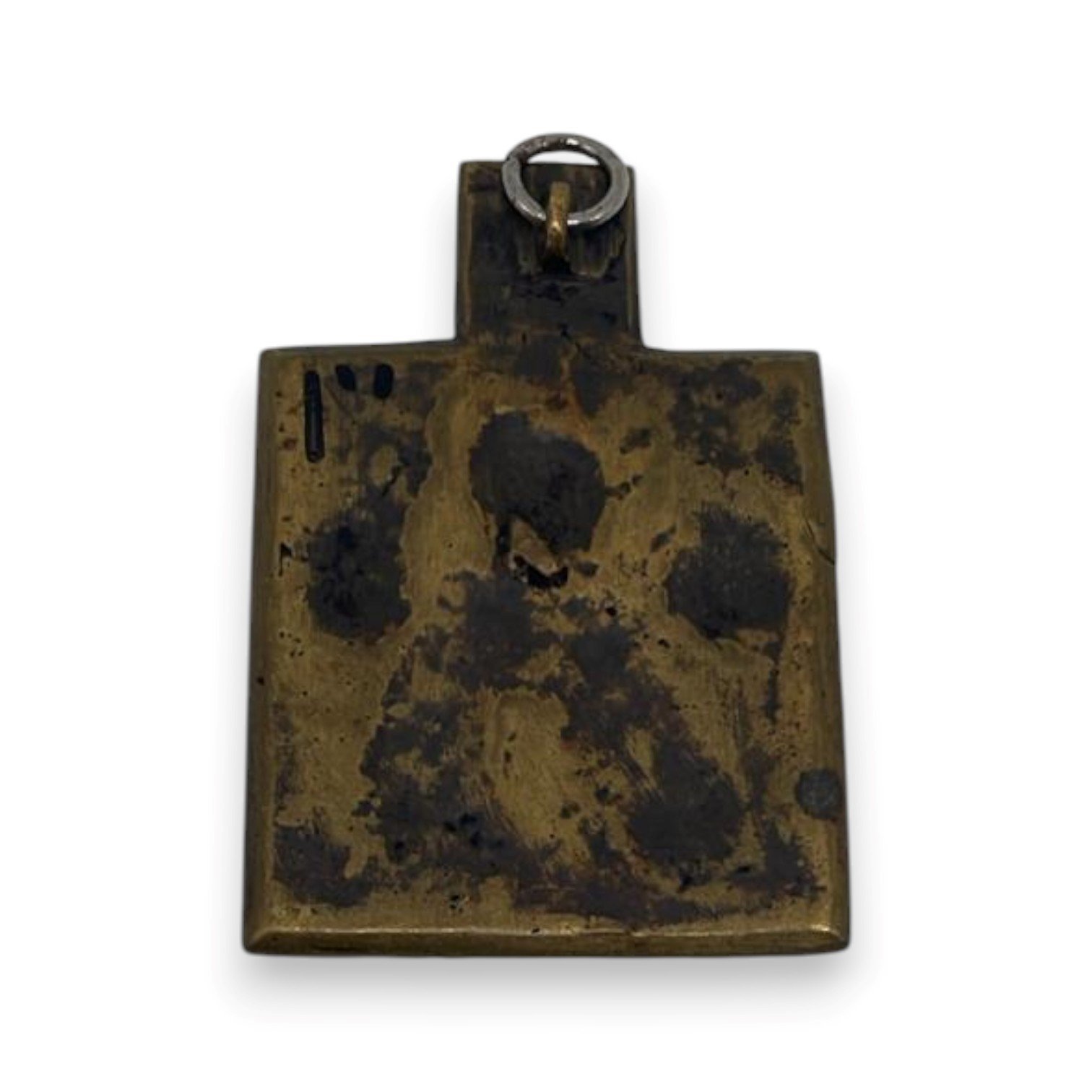 Icona pettorale raffigurante San Nicola di Mira, fusione in bronzo con smalti policromi (XIX seco...