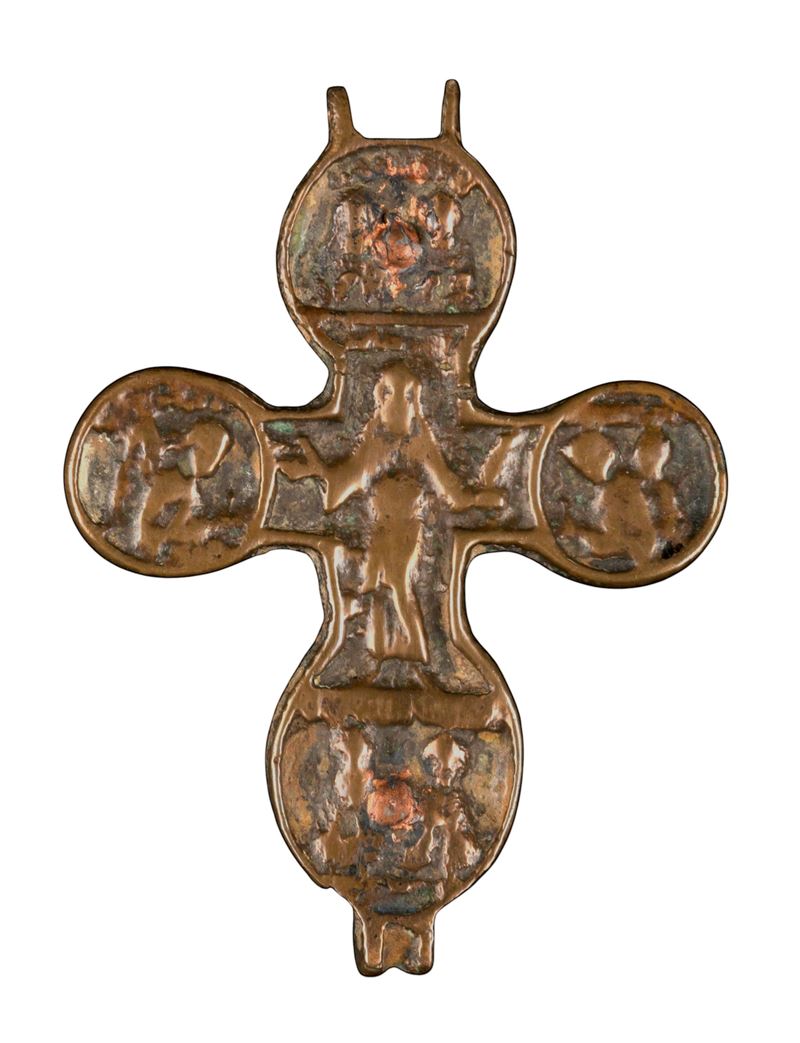 Croce pettorale, bronzo fuso, XVIII secolo