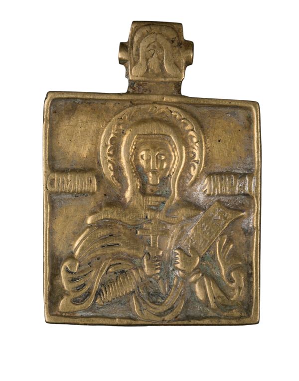 Pectoral icon depicting Saint Parasceva