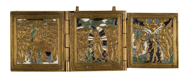 Travel triptych depicting the Feasts