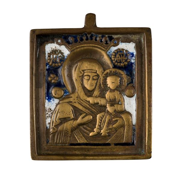 Travel icon depicting the Virgin of Smolensk