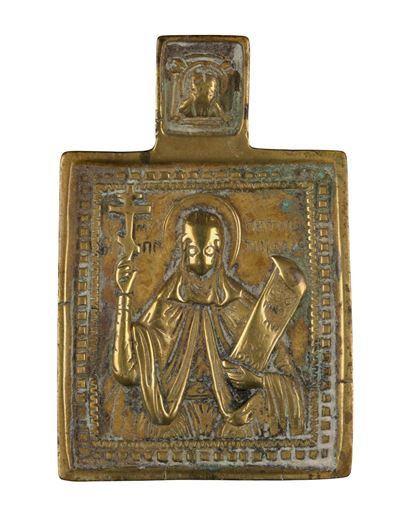 Santa Parasceva, icona pettorale in bronzo (fusione), XIX secolo