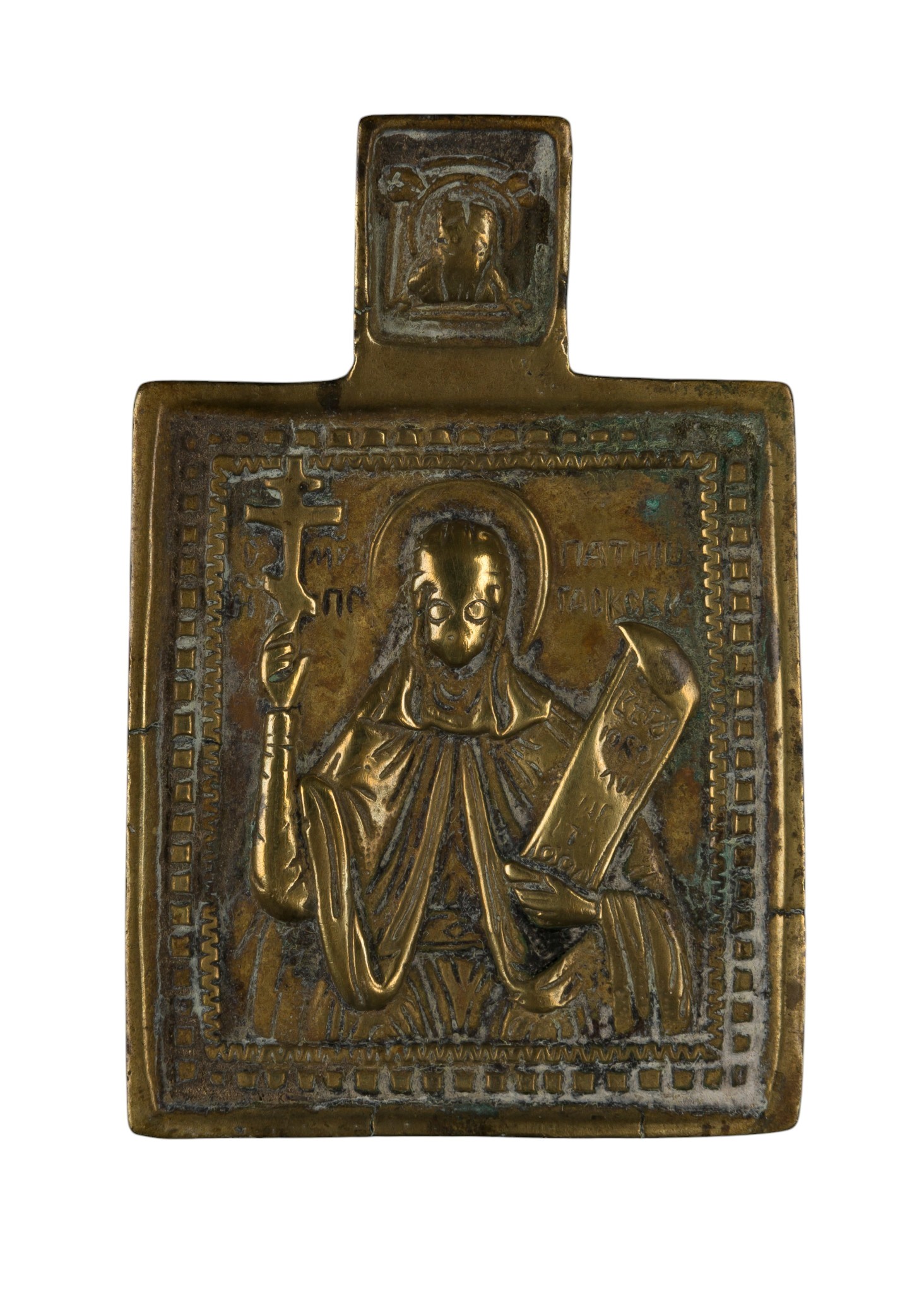 Santa Parasceva, icona pettorale in bronzo (fusione), XIX secolo