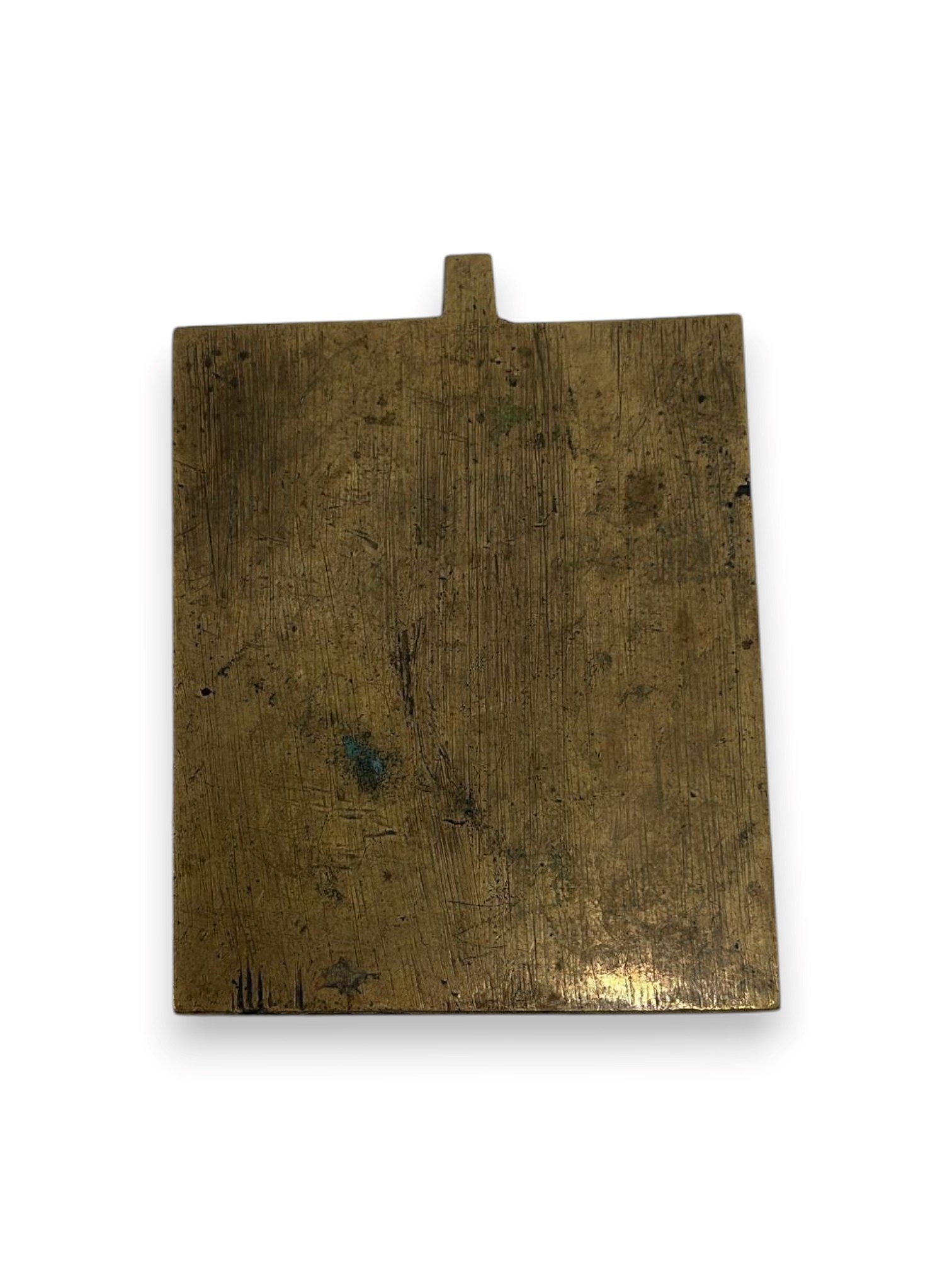 Fusione in bronzo e smalti policromi, Piccola icona da viaggio raffigurante San Giorgio (XIX seco...