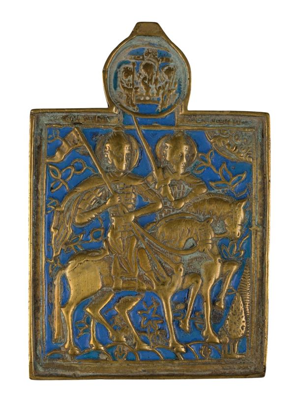 Travel icon depicting Saints Boris and Gleb