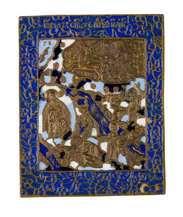 Travel icon depicting episodes from the life of the Prophet Elijah