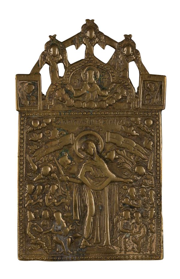 Travel icon depicting the Mother of Consolation