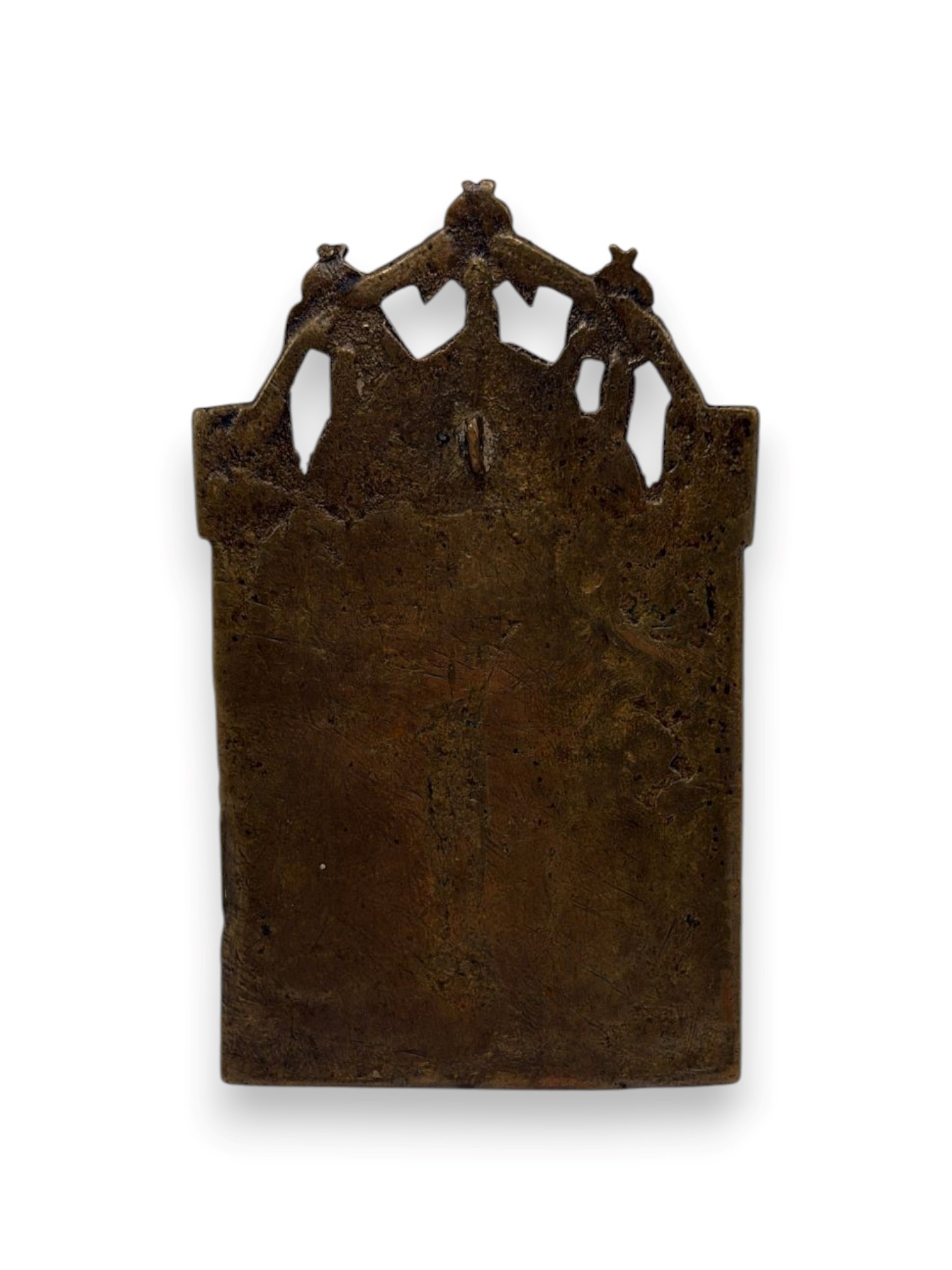 Madre della Consolazione, icona da viaggio in bronzo fuso, XIX secolo