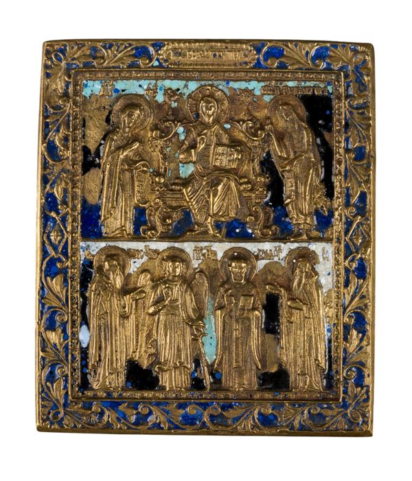 Travel icon depicting the Deesis and Selected Saints