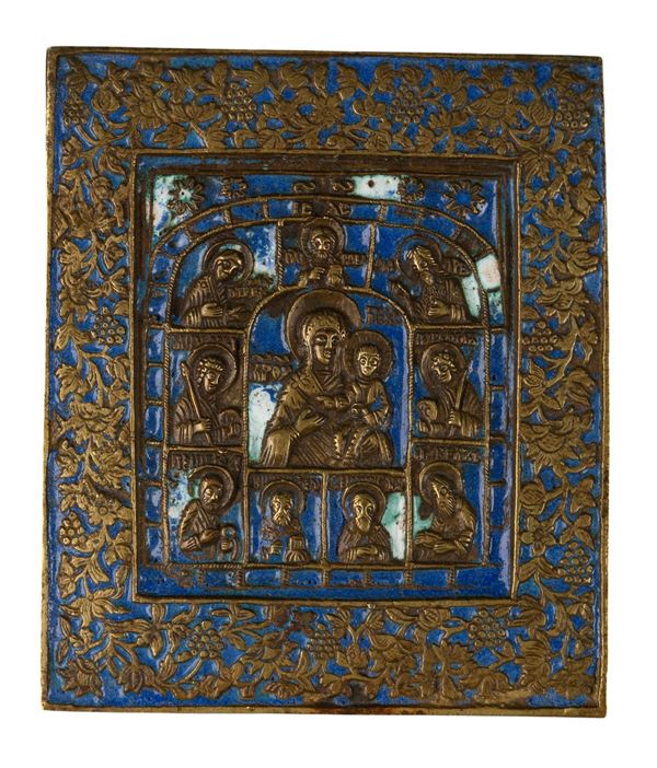 Travel icon depicting the Virgin of Smolensk
