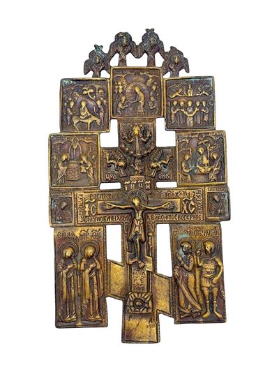 Croce da kiot, fusione in bronzo, XIX secolo
