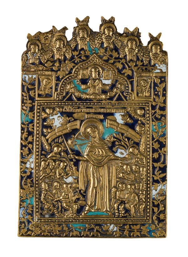 Travel icon depicting the Mother of Consolation