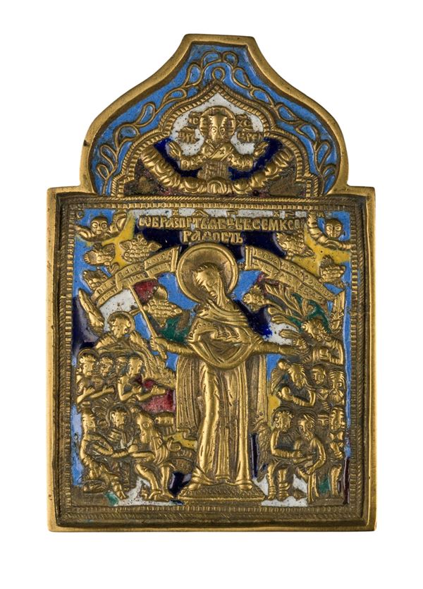 Travel icon depicting the Mother of Consolation