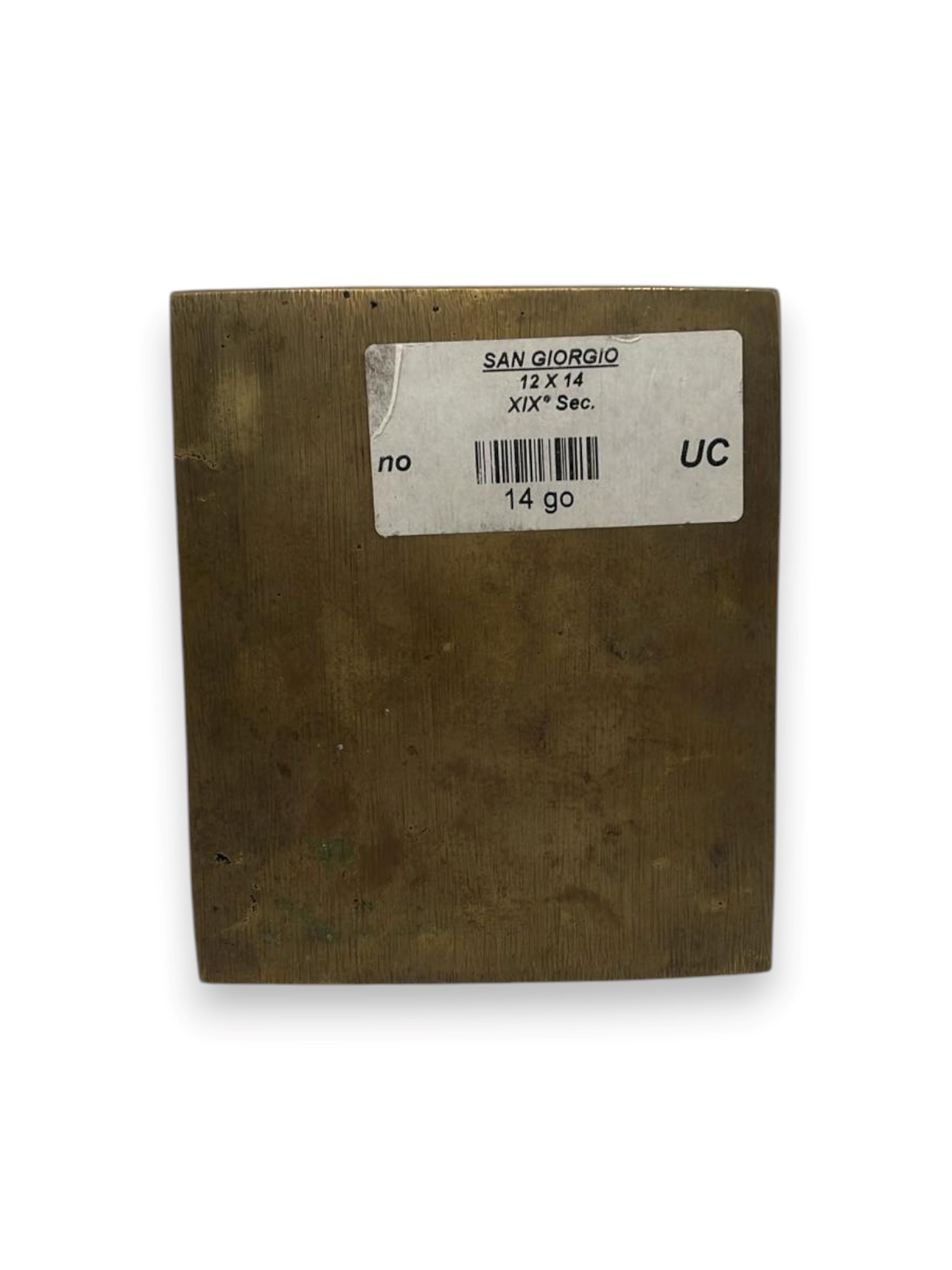 Icona da viaggio, raffigurante San Giorgio e la Deesis, fusione in bronzo con smalti policromi (X...
