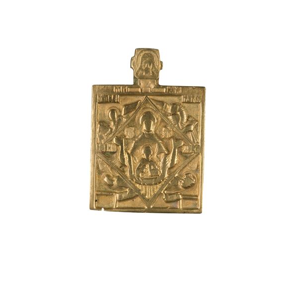 Pectoral icon depicting the Virgin of the Sign.
