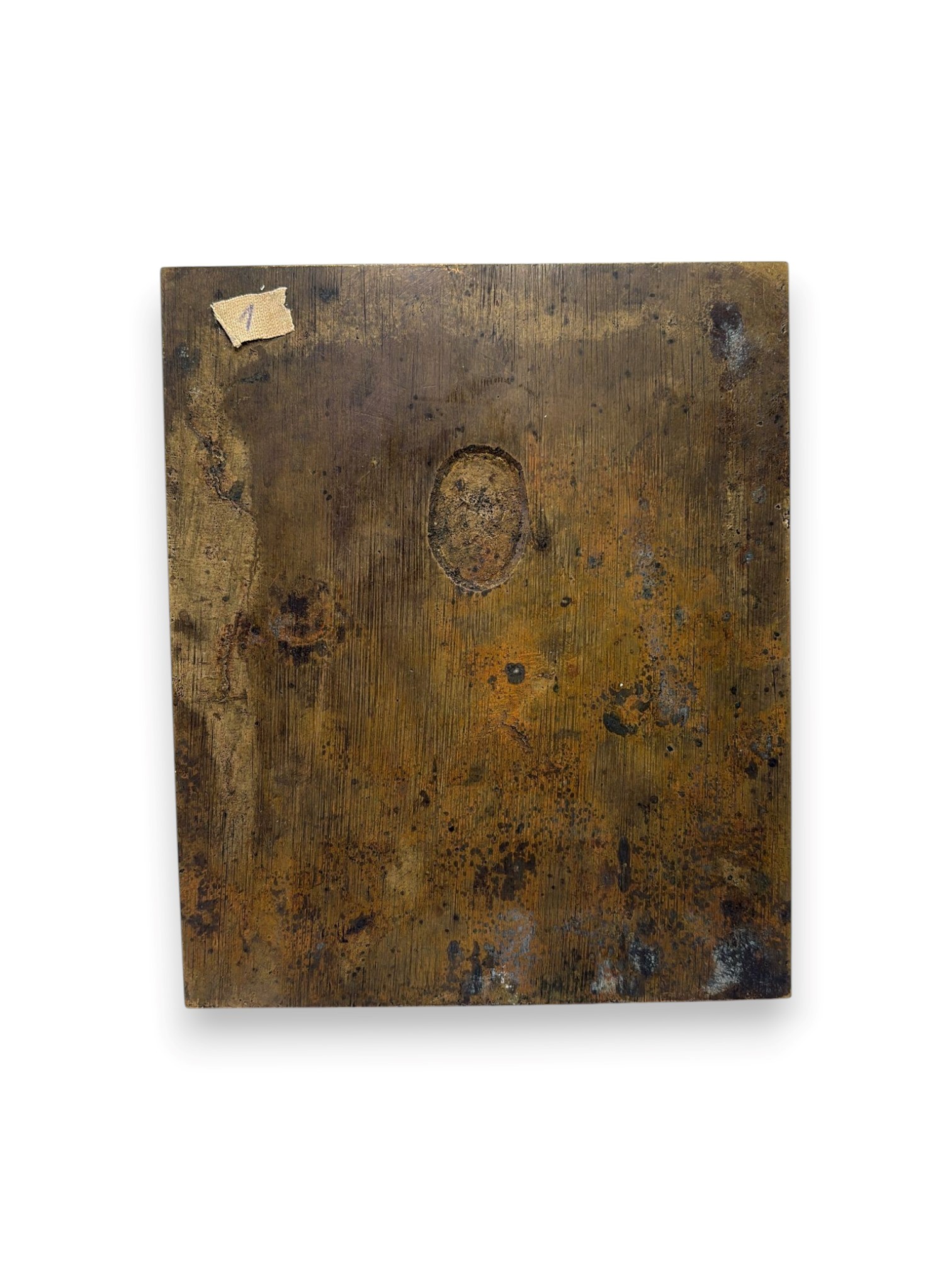 Icona da viaggio raffigurante la Madonna di Smolensk, fusione in bronzo con smalti policromi,  XI...