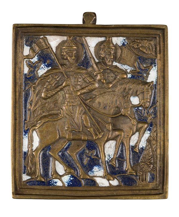 Travel icon depicting Saints Boris and Gleb