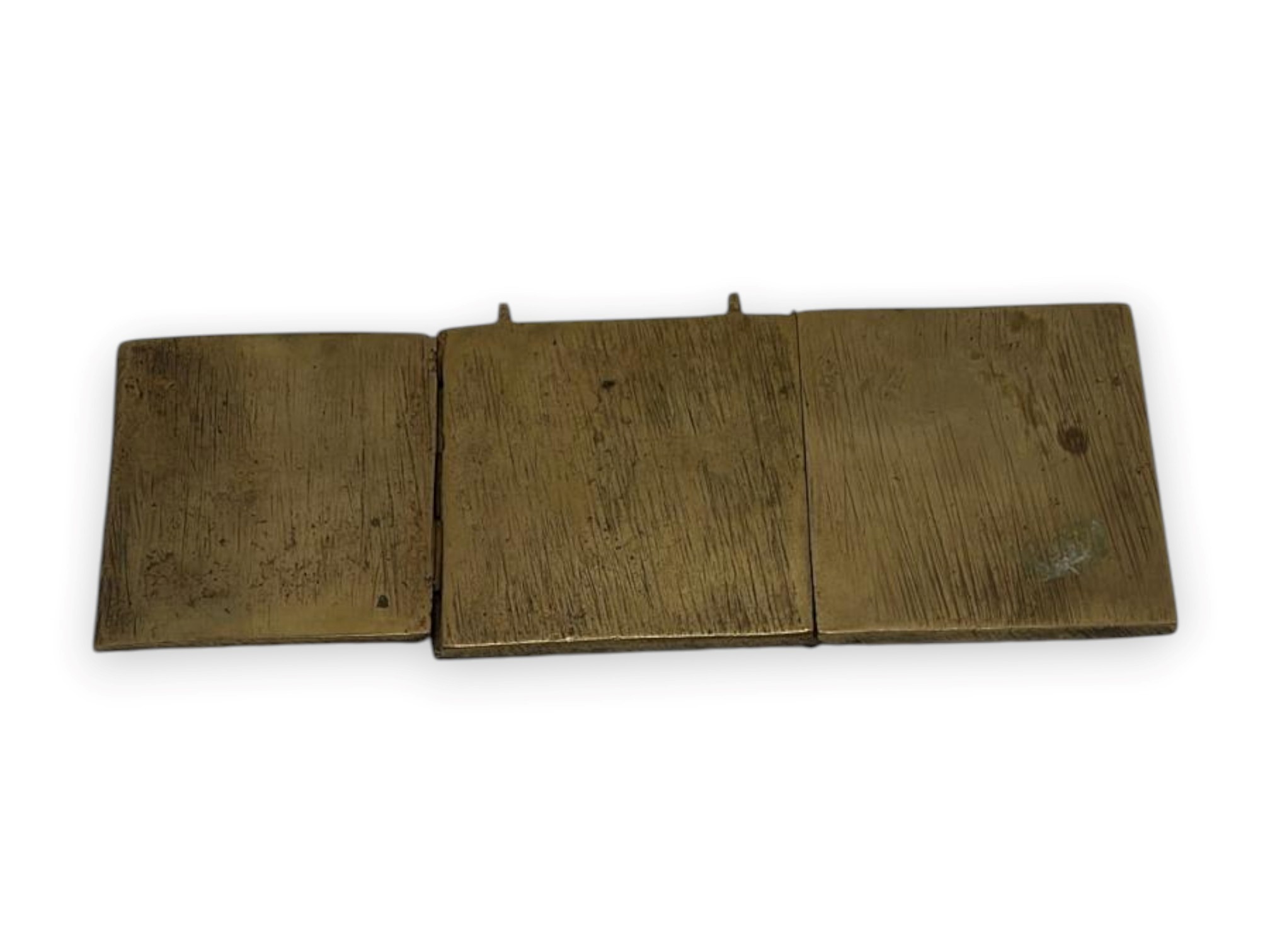 Trittico da viaggio, fusione in bronzo,  XIX secolo