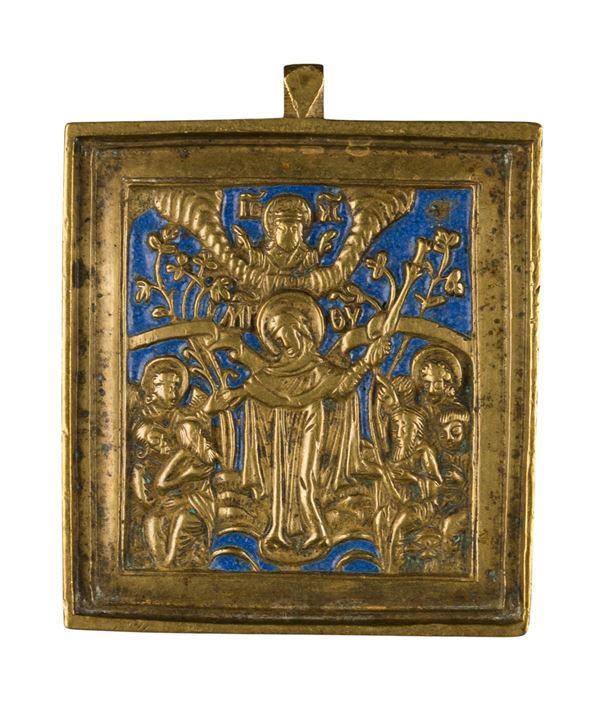 Travel icon depicting the Mother of Consolation
