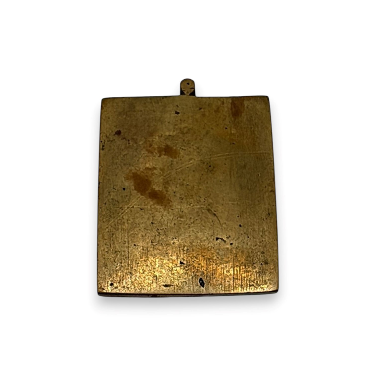 Icona da viaggio raffigurante San Giorgio, fusione in bronzo (inizio XX secolo)