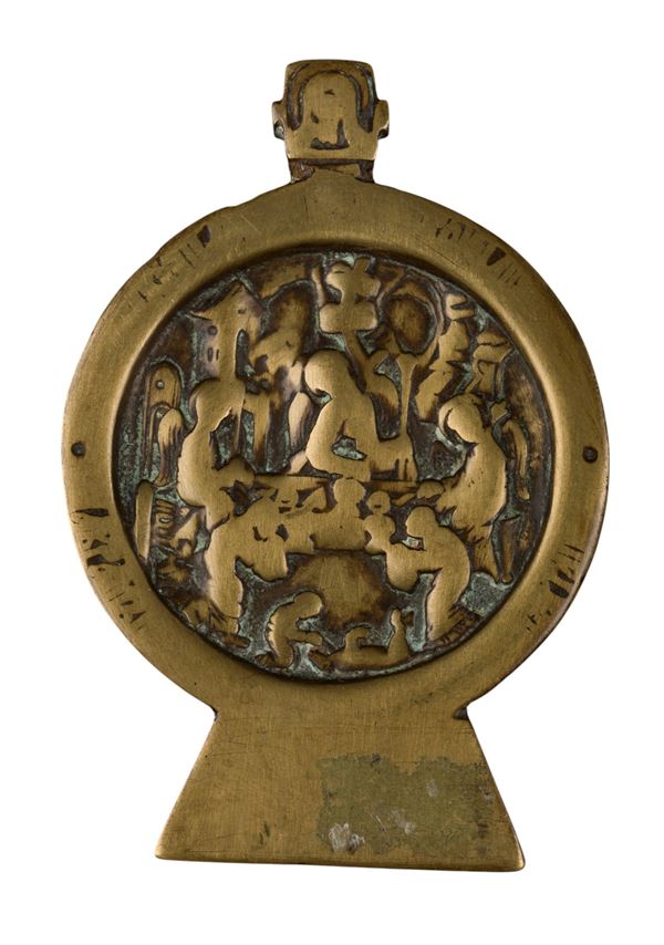 Pectoral icon depicting the allegory of the Trinity