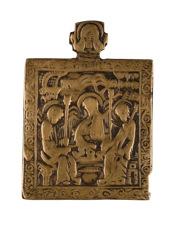 Pectoral icon depicting the allegory of the Trinity