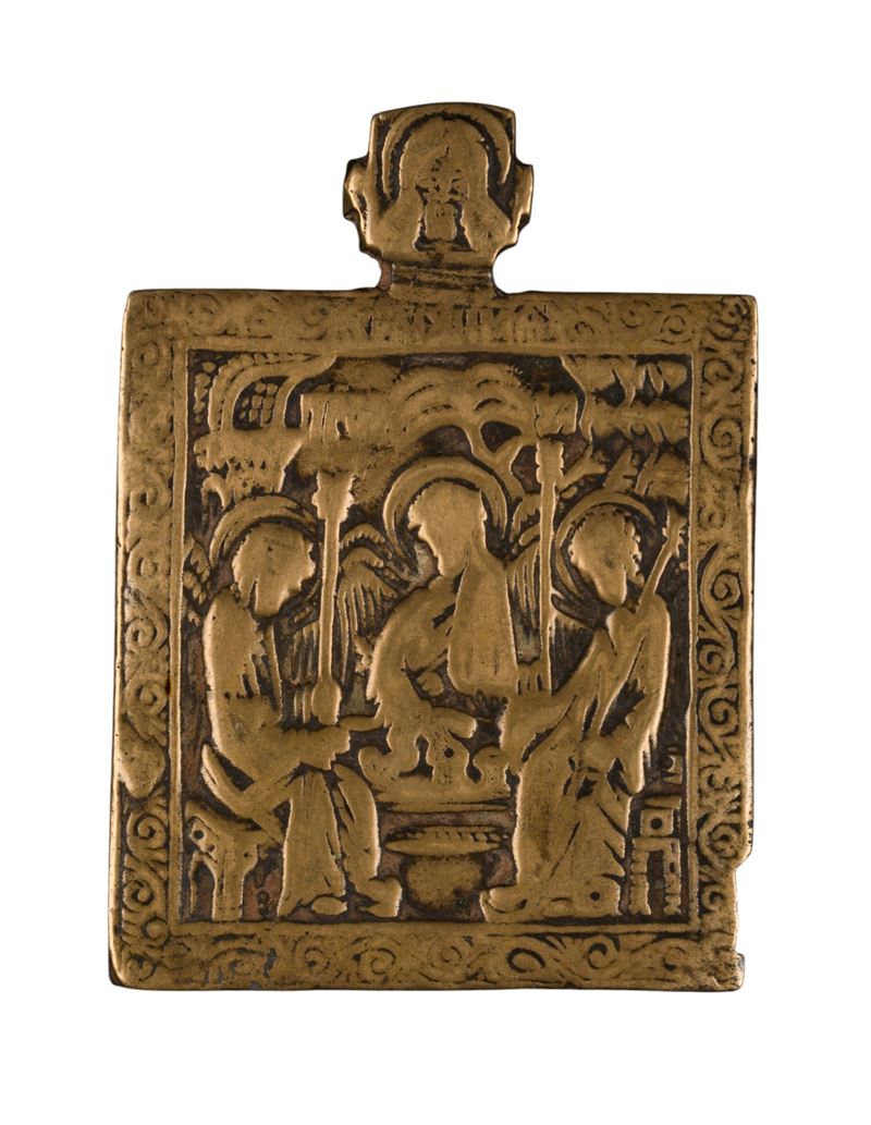 Fusione in bronzo, Icona pettorale con Allegoria della Trinità, XIX secolo