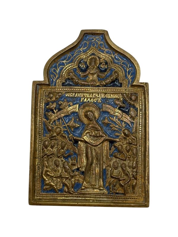 Travel icon depicting the Mother of Consolation