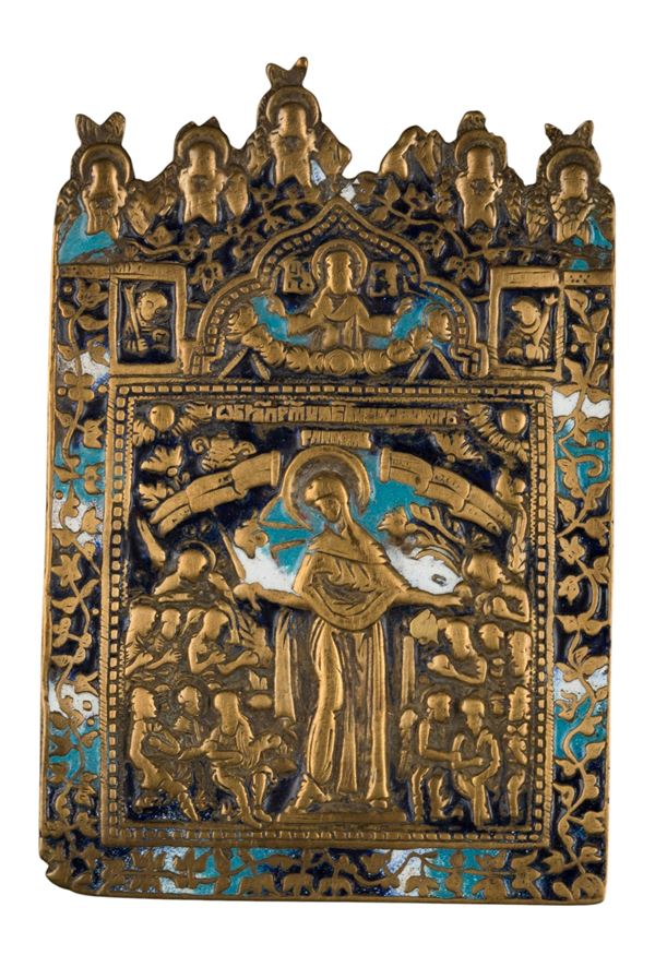 Travel icon depicting the Mother of Consolation