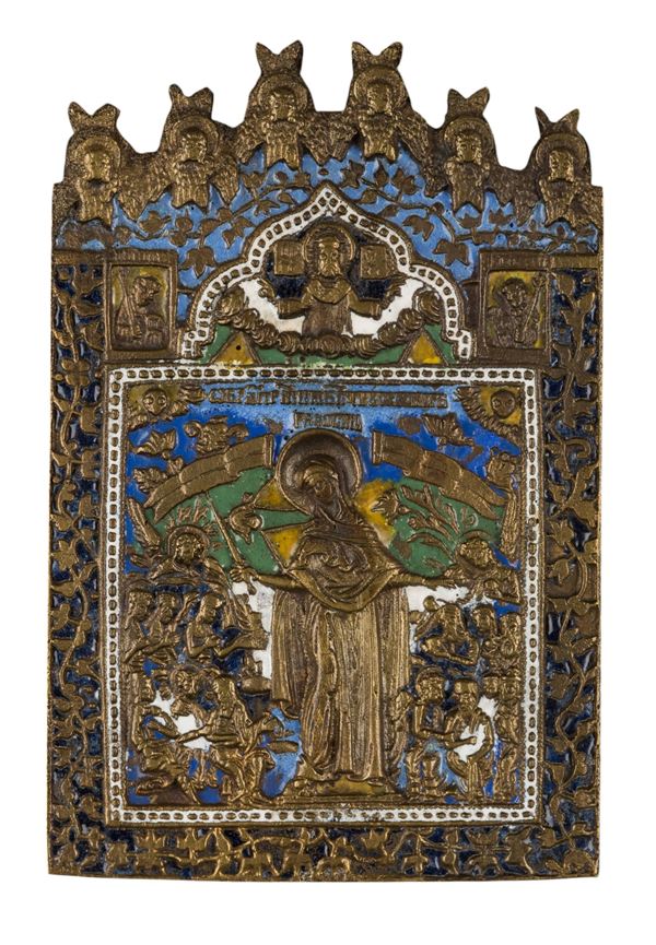 Travel icon depicting the Mother of Consolation