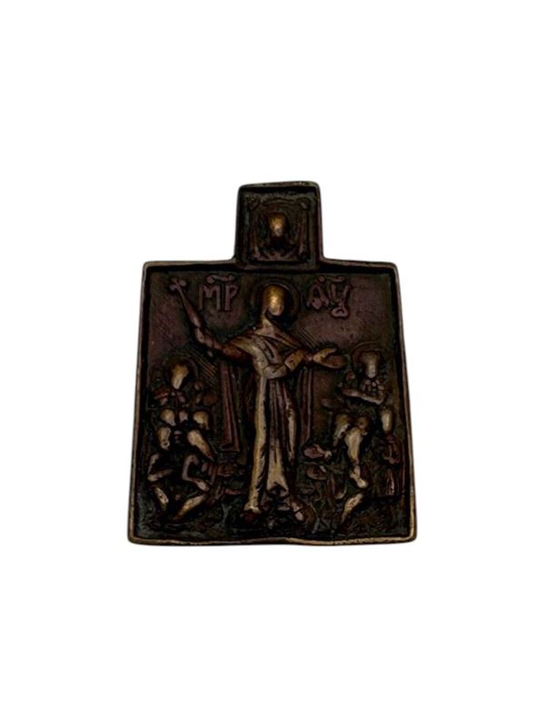 Pectoral icon depicting the Mother of Consolation