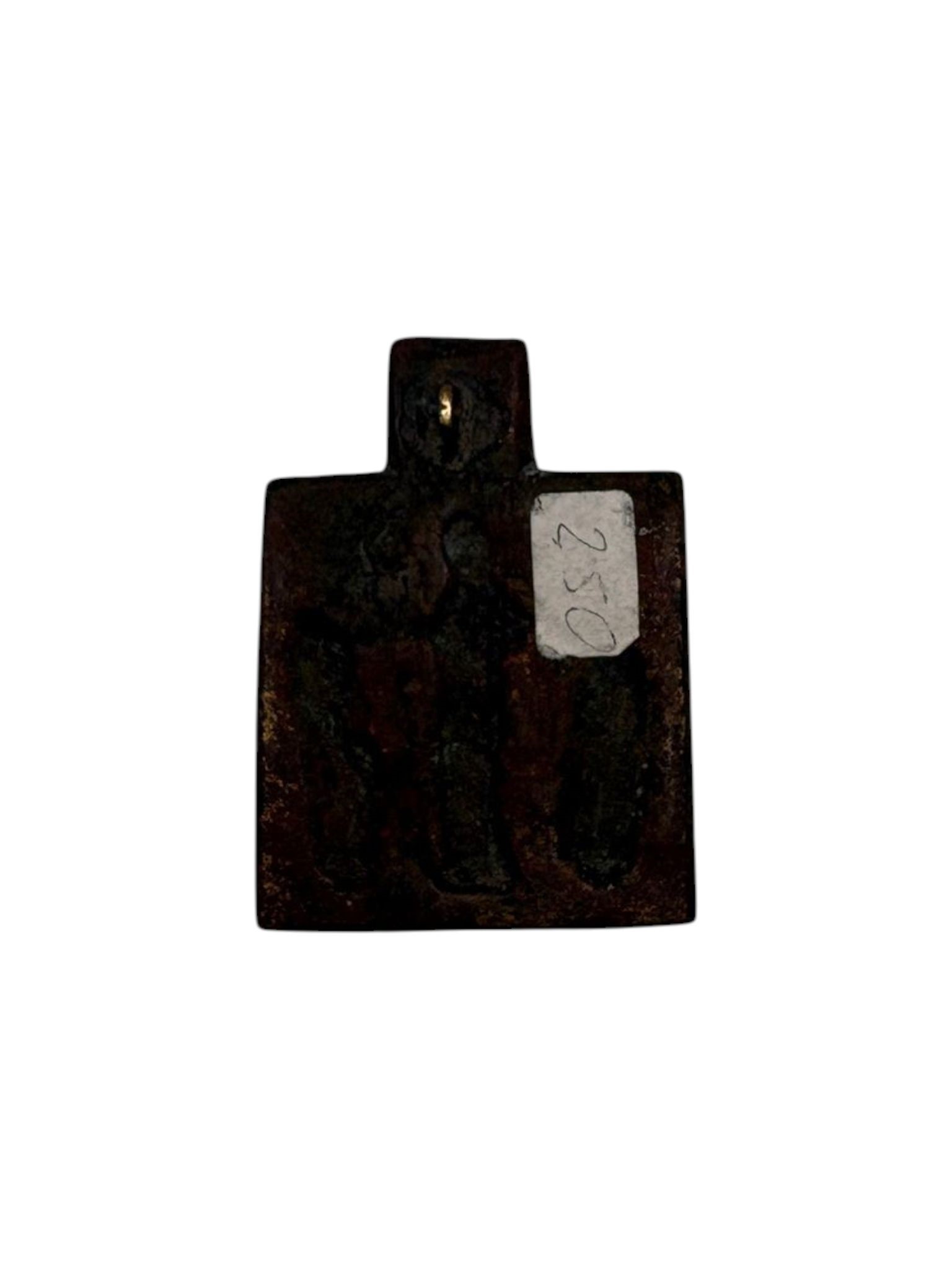 Icona pettorale raffigurante la Madre della Consolazione, bronzo fuso, XVIII secolo