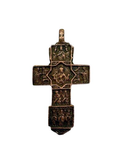 Croce pettorale, fusione in bronzo, XVIII secolo