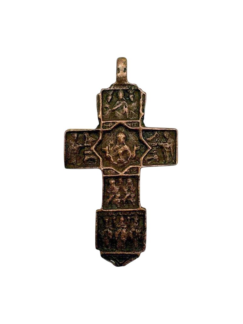 Croce pettorale, fusione in bronzo, XVIII secolo