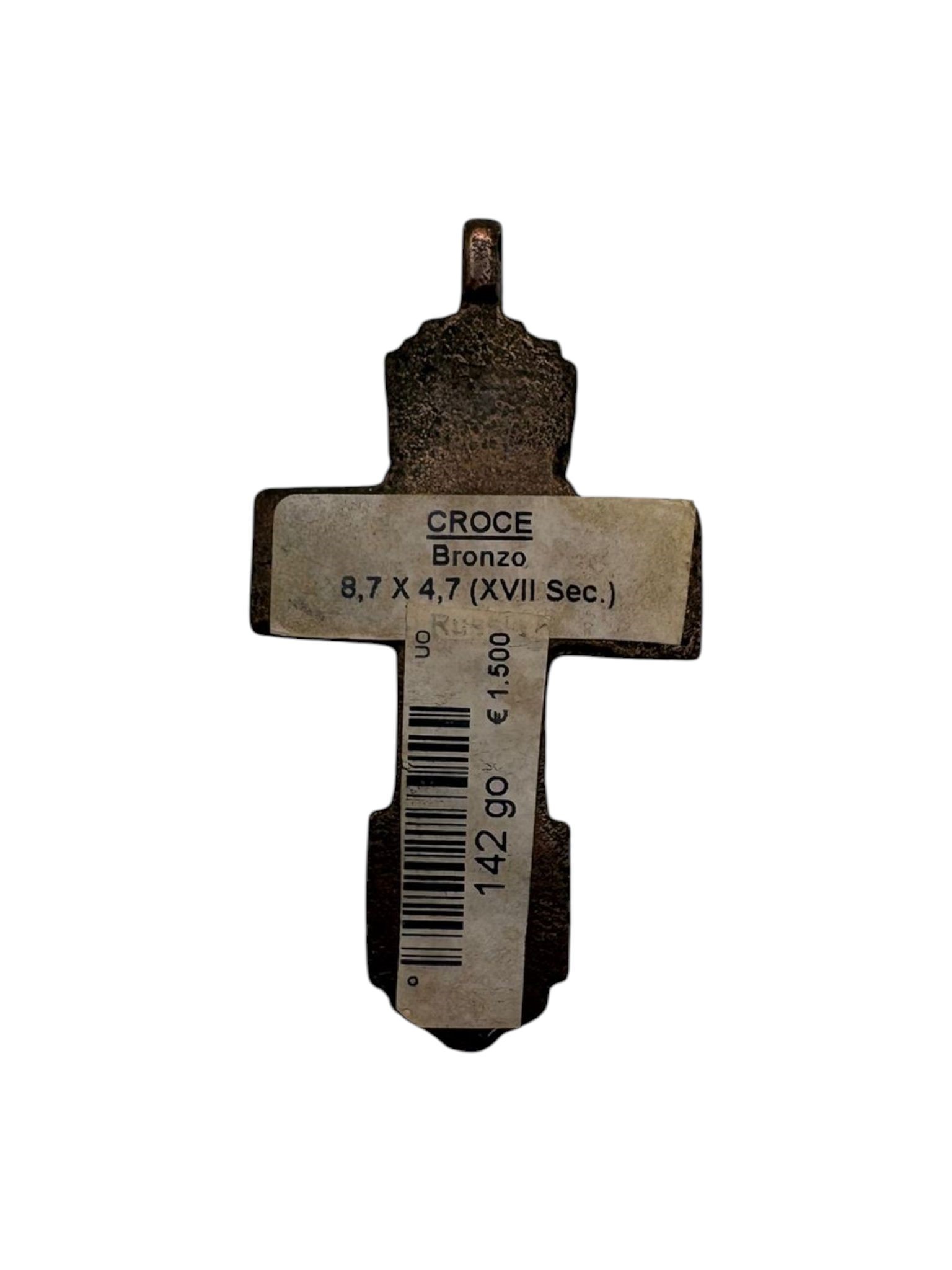 Croce pettorale, fusione in bronzo, XVIII secolo