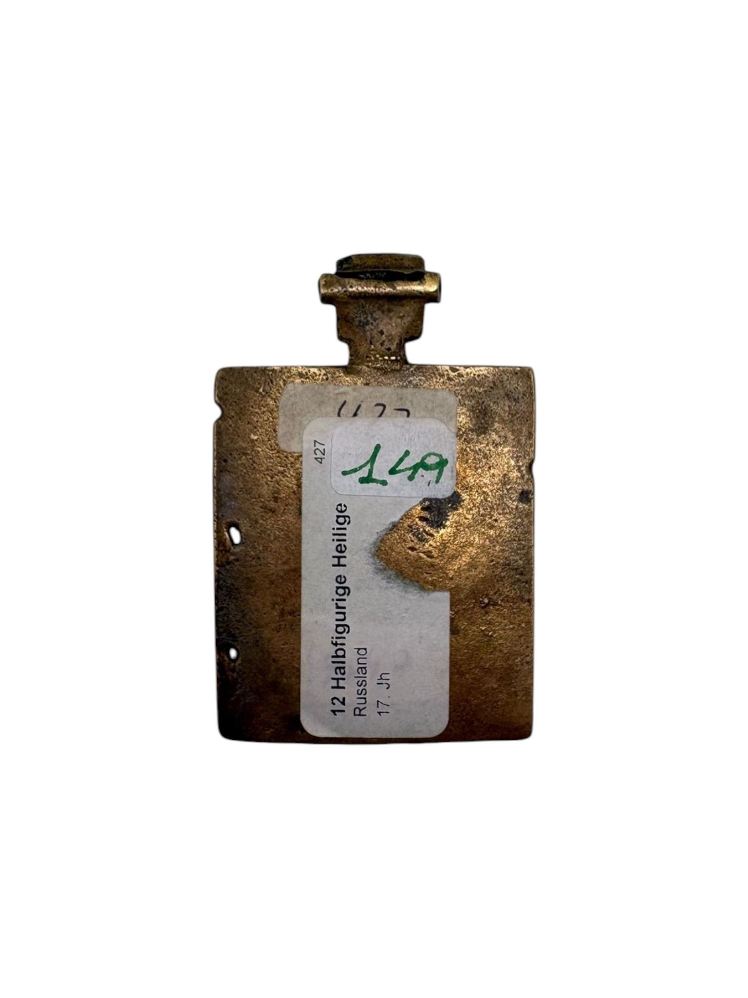 XIX secolo, Icona da viaggio con Arcangeli e Santi, fusione in bronzo