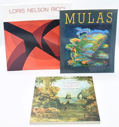 Libri d’arte italiana contemporanea (3 volumi) su cataloghi illustrati