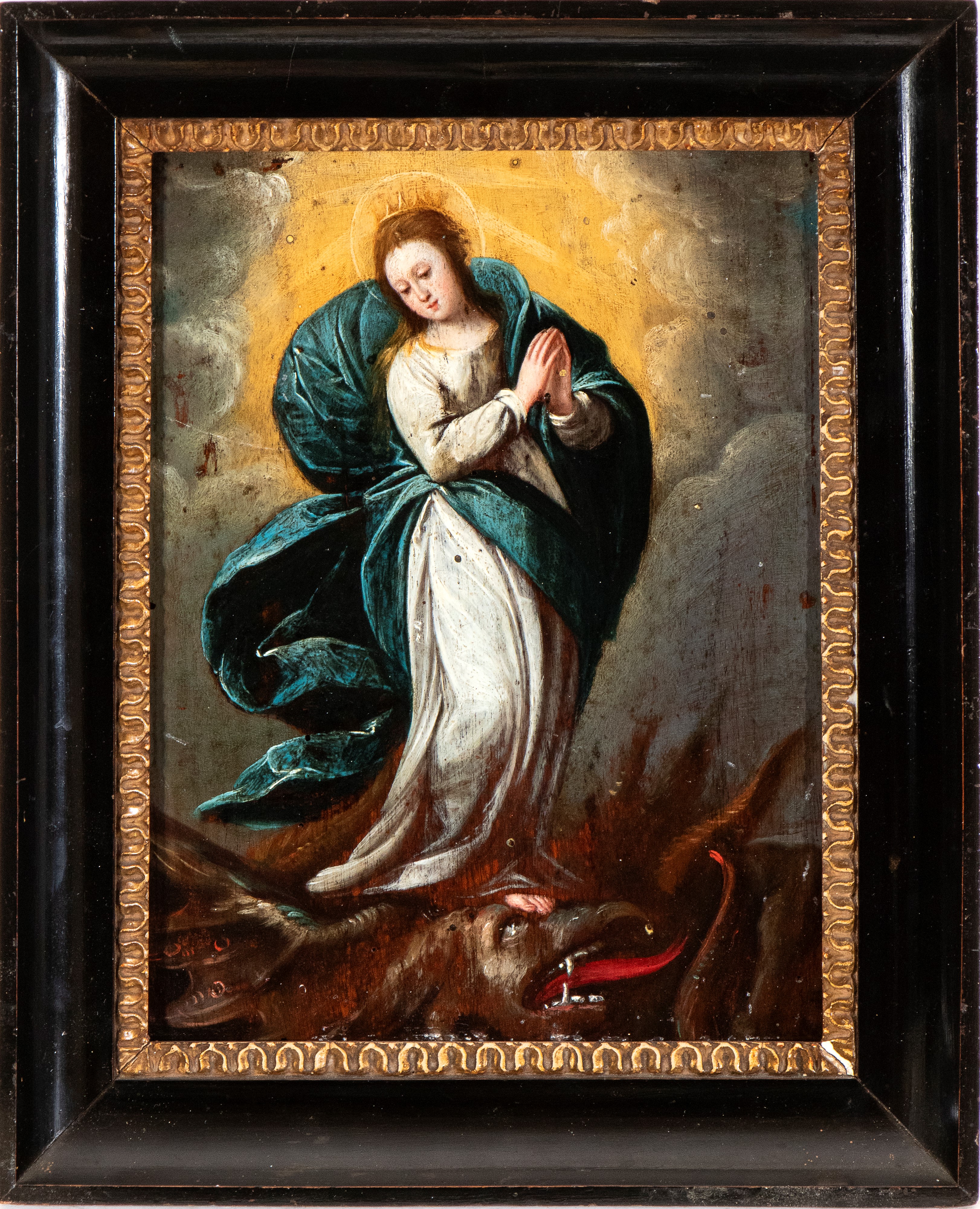 Artista Lombardo, XVII Secolo - Olio su tavola, Immacolata Concezione