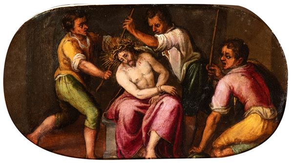 Artista toscano, seconda metà XVI secolo - Christ crowned with thorns