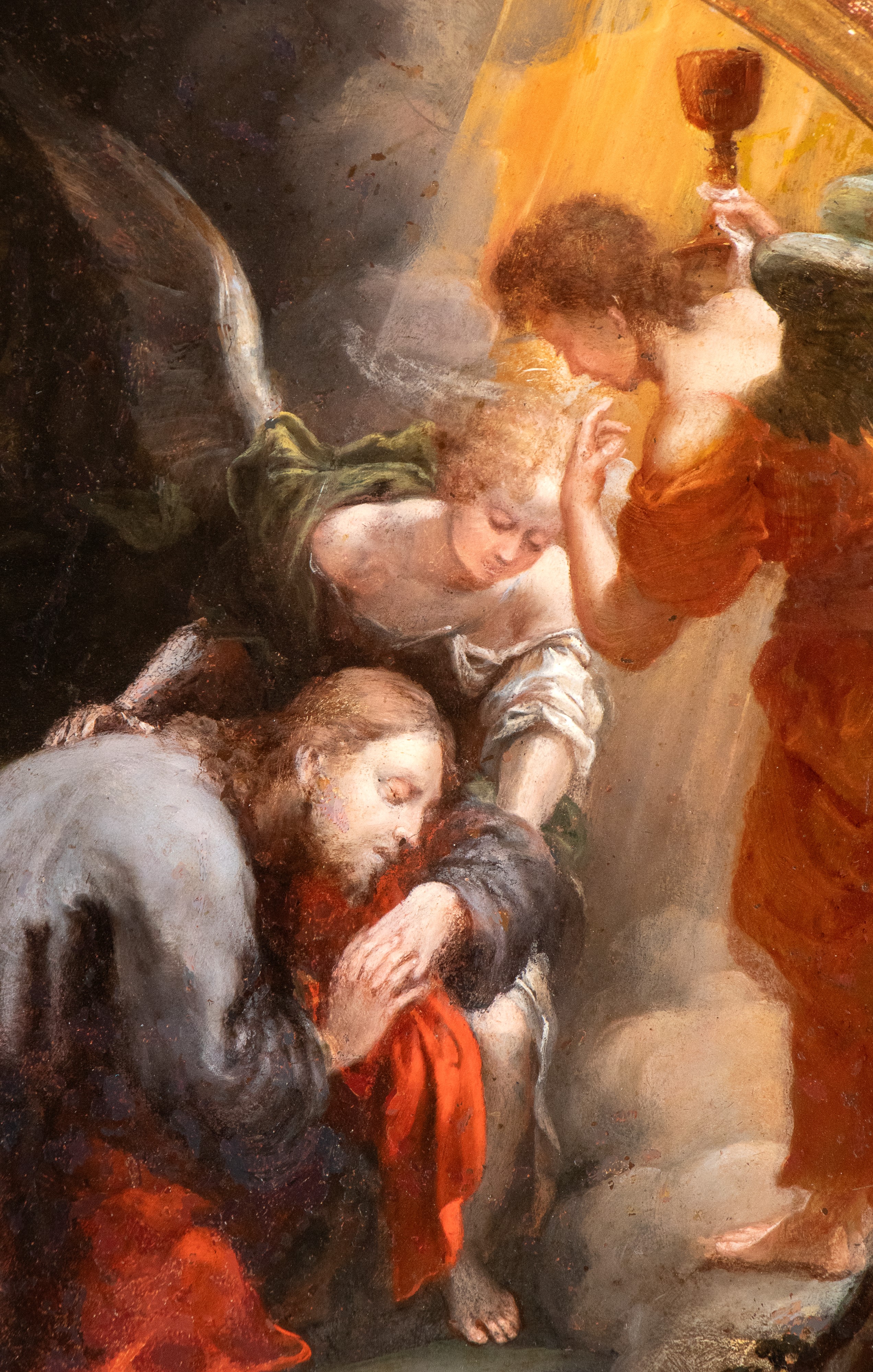 Artista Veneto, XVII Secolo - Orazione nell'orto, olio su tela