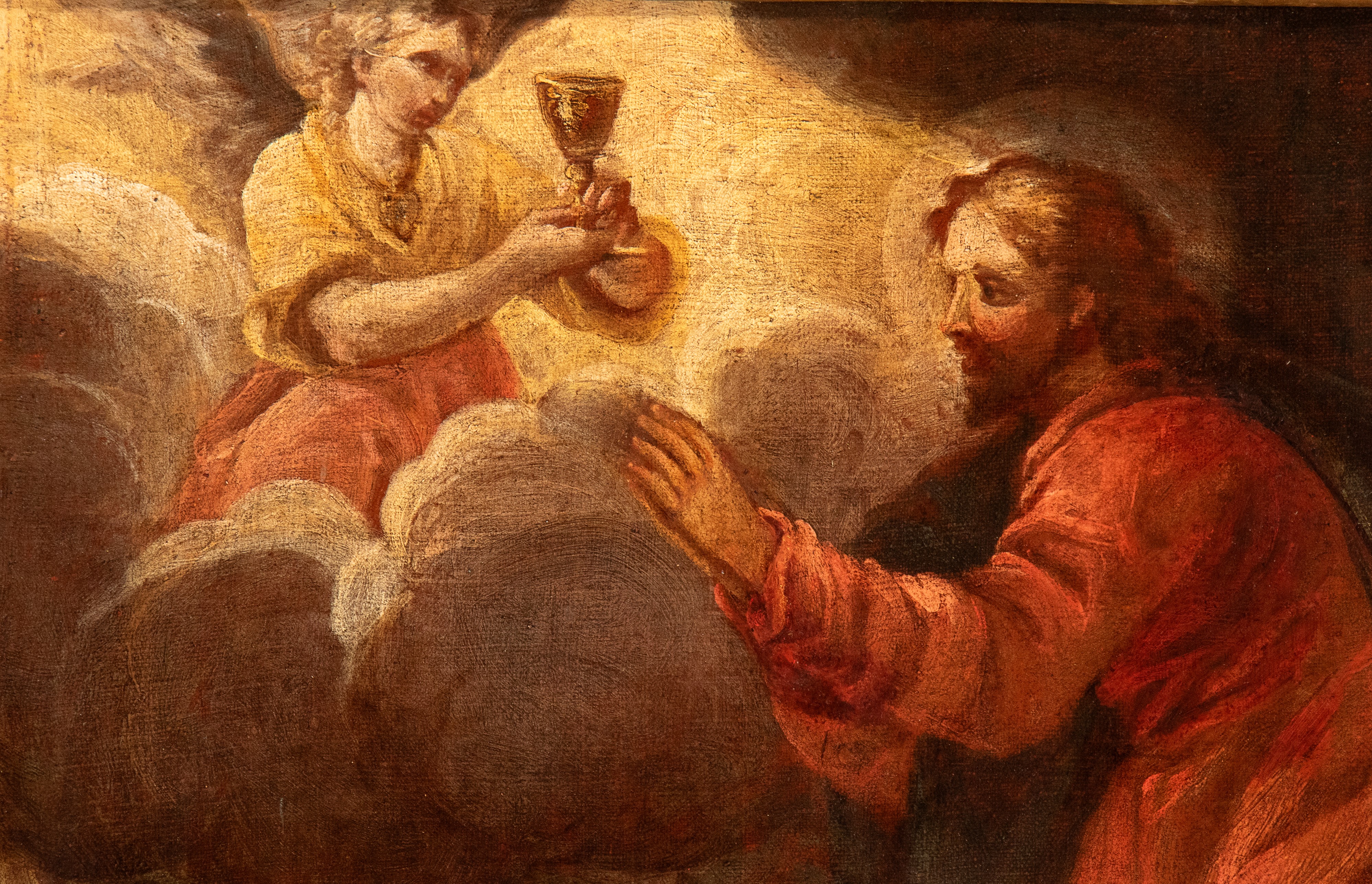 Artista Veneto, XVII Secolo - Orazione nell'orto, olio su tela