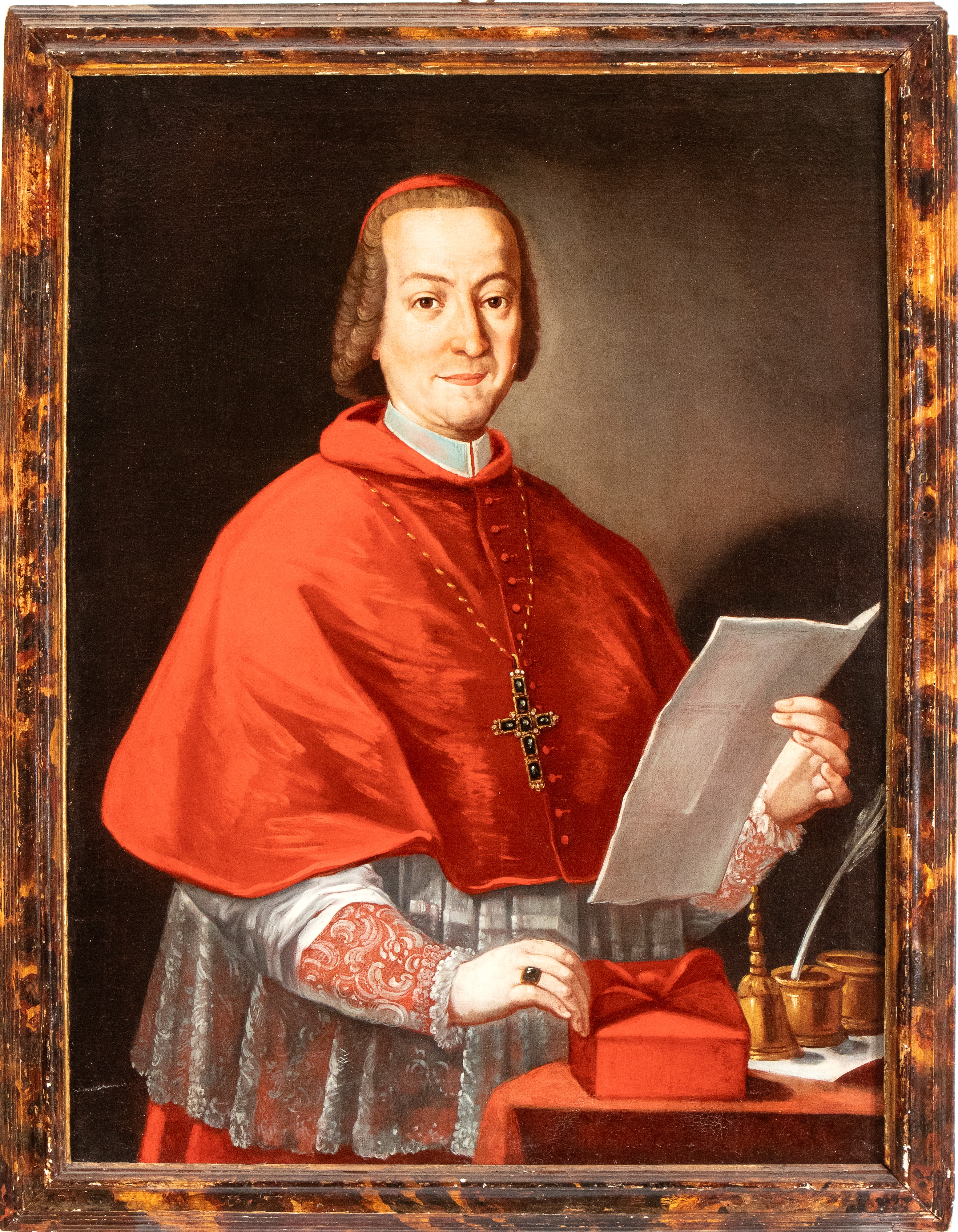 Artista Centro-italiano, XVIII Secolo - Ritratto del cardinale Urbano Paracciani Rutili, olio su ...