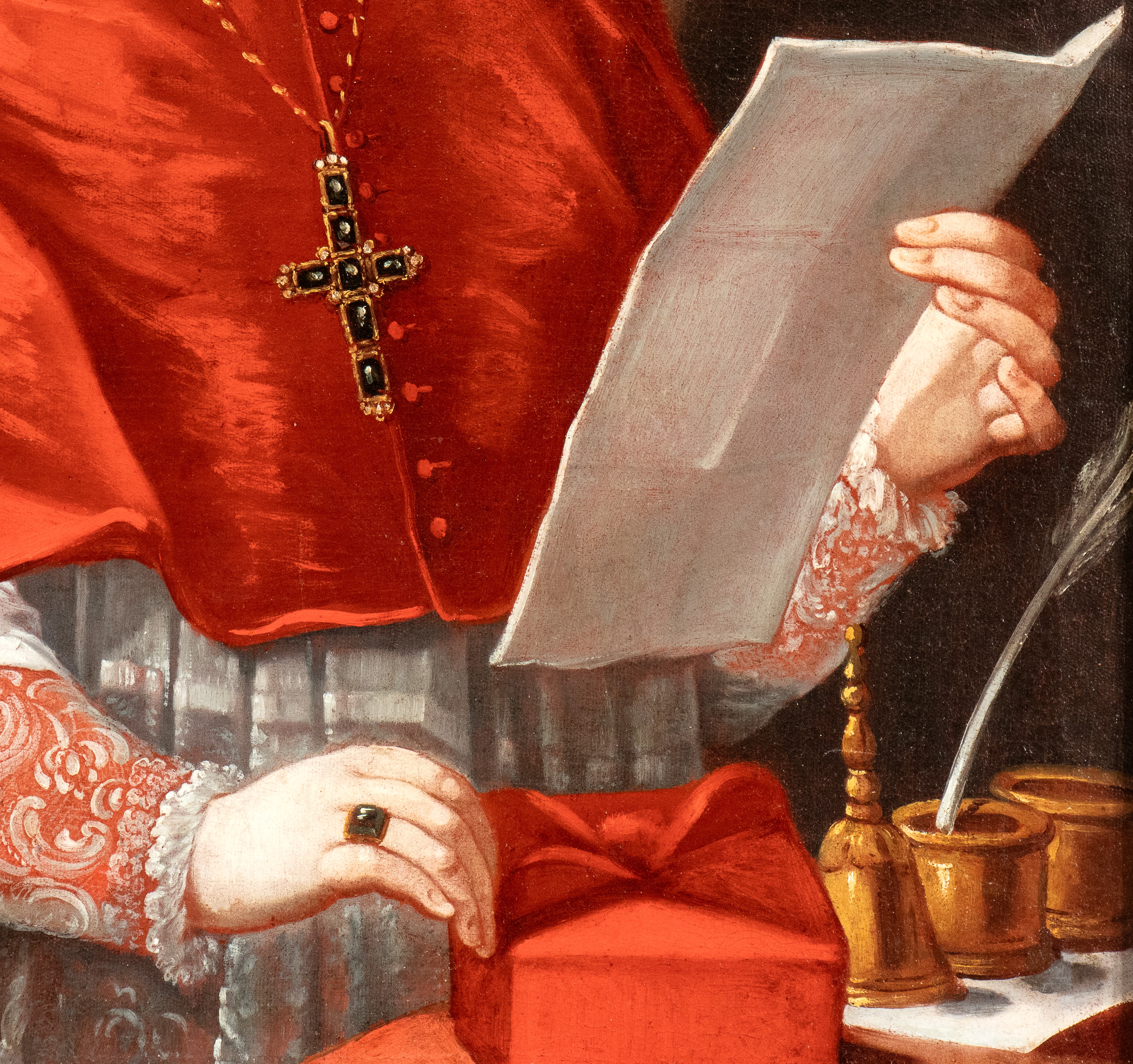 Artista Centro-italiano, XVIII Secolo - Ritratto del cardinale Urbano Paracciani Rutili, olio su ...