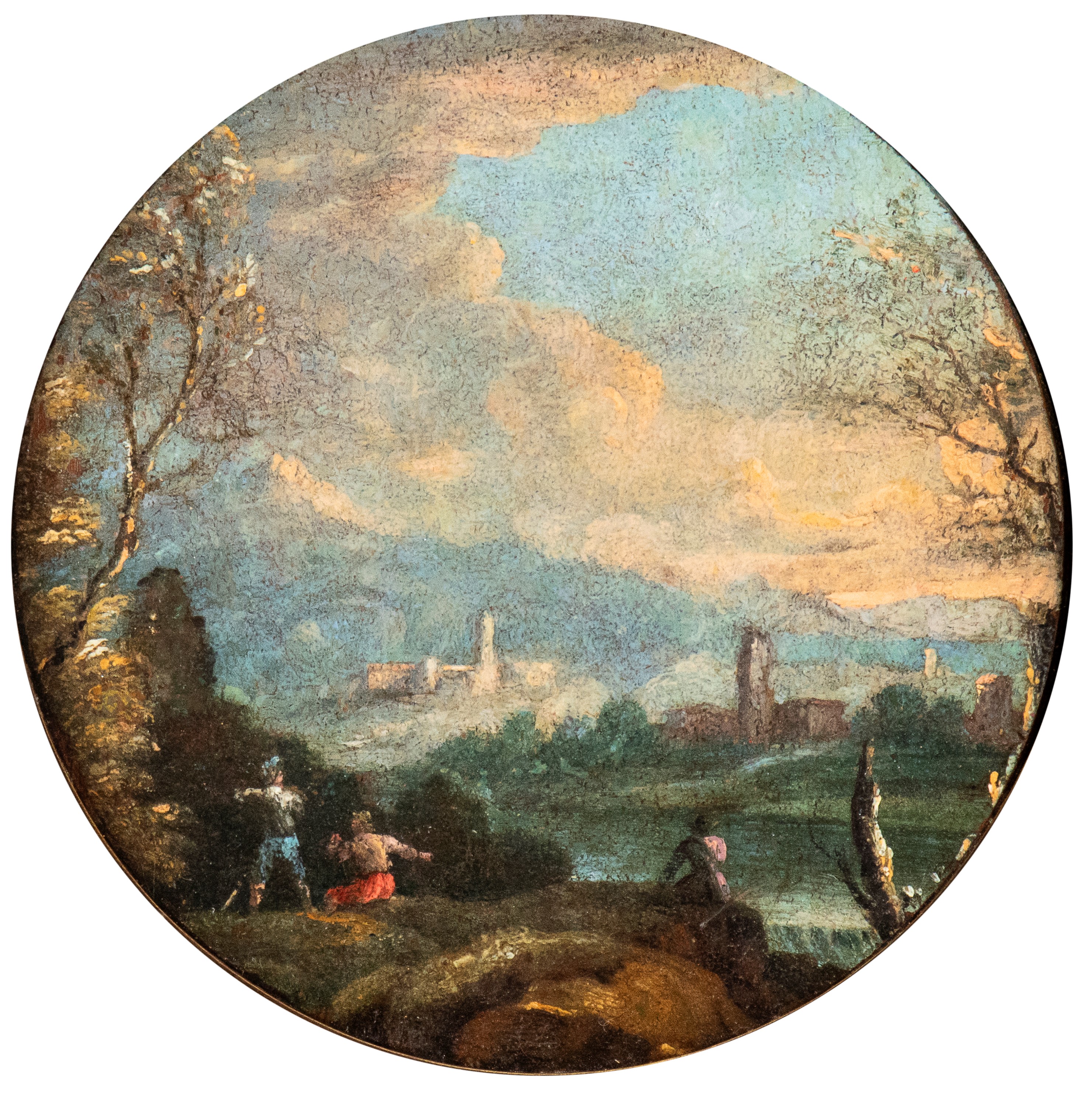 Alessio De Marchis - Paesaggi fluviale e con cascatella, coppia di dipinti
