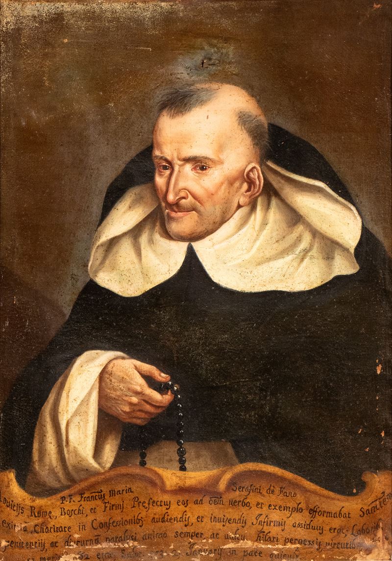 Scuola Marchigiana, XVIII Secolo - Ritratto di Francesco Maria Serafini di Fano, olio su tela